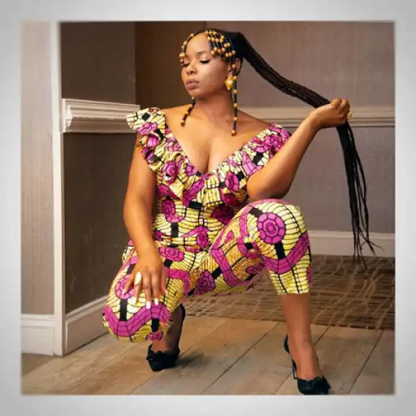 Yemi Alade Slays In Ankara Jumpsuit (Photo)